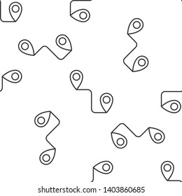 Route location vector icon. Concept of path or road