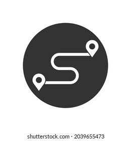 Route location vector icon illustration sign