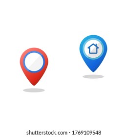  route location vector icon isolated on white background. Concept of path or road. Journey simple illustration. 3d icon