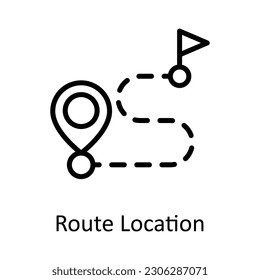 vector de ubicación de ruta     ilustración de diseño de iconos de esquema. Símbolo de ubicación y mapa en fondo blanco Archivo EPS 10