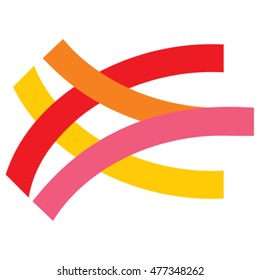 ROUTE LOGO Four lines indicates route, path or channel.