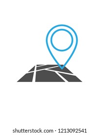 Route Map Icon Logo Design Element