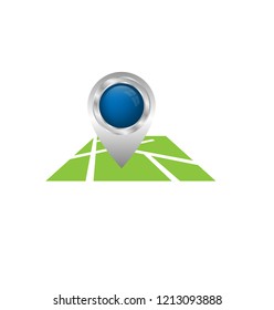 Route Map Icon Logo Design Element