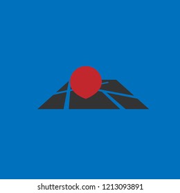Route Map Icon Logo Design Element