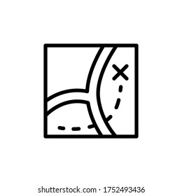 Route, map icon. Simple line, outline vector elements of navigation icons for ui and ux, website or mobile application