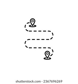ilustración de vector de icono de mapa de ruta