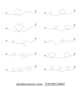 Route And Map Pin Icon Set Vector Design.