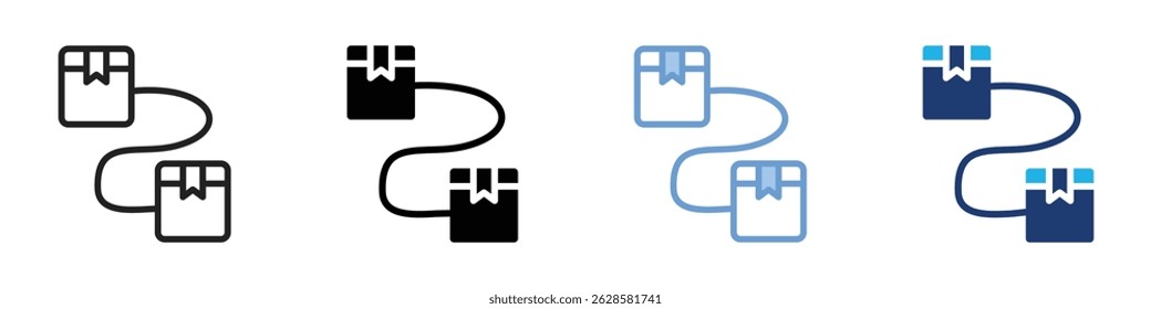 Route multi style. Simple illustration icon set.