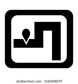 Route navigator pictogram vector illustration.