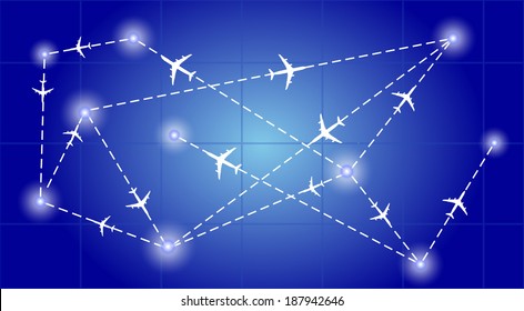 Route network aircraft