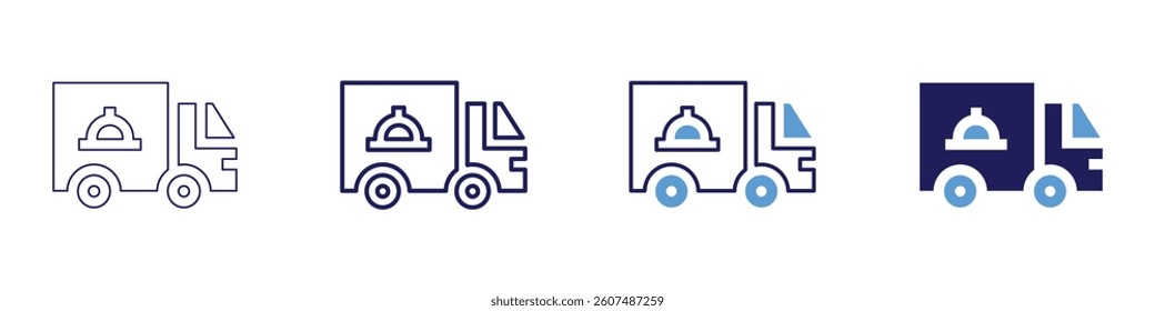Route optimization icon in 4 different styles. Thin Line, Line, Bold Line, Duotone. Duotone style. Editable stroke.