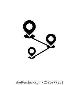 Route Path icon vector design template