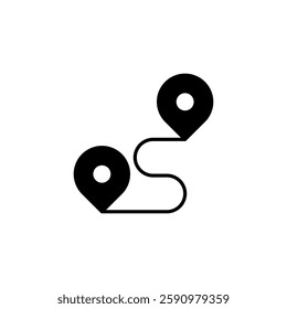 Route Path icon vector design template