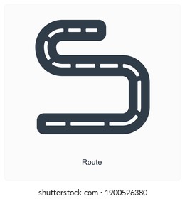 Route and pathway icon concept