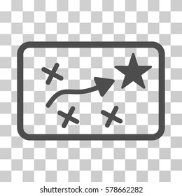 Route Plan icon. Vector illustration style is flat iconic symbol, gray color, transparent background. Designed for web and software interfaces.