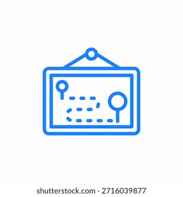 Icono de planificador de ruta Vector de signo