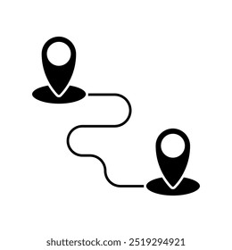 Icono de línea de concepto de planificación de ruta. Ilustración de elemento simple. diseño de símbolo de esquema de concepto de planificación de ruta.