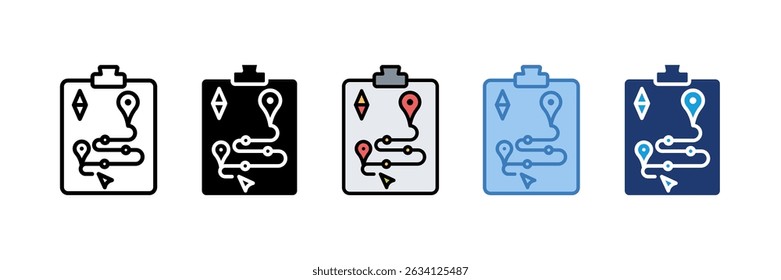 Elemento De Icono De Planificación De Rutas Para Diseño