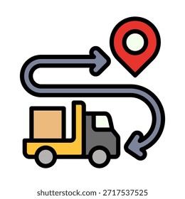 Elemento De Icono De Planificación De Rutas Para Diseño