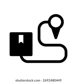 Ilustração de Design do Símbolo Vetor do Ícone de Planejamento de Rota