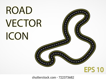 The route for the races. Vector icon.