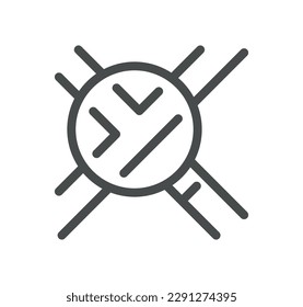 Route related icon outline and linear vector.