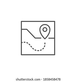 Route scheme line outline icon