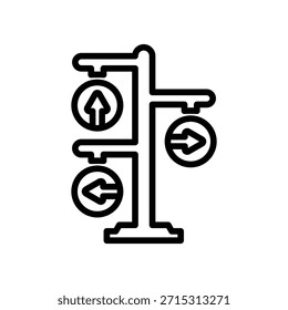Icono de señal de ruta, Vector de líneas