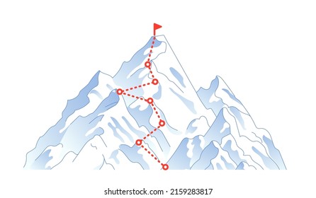 Route to the top of mountain.
