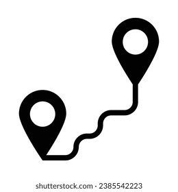 Route Vector Glyph Icon For Personal And Commercial Use.
