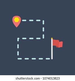 Route vector icon