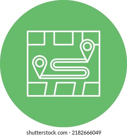 Route vector icon. Can be used for printing, mobile and web applications.