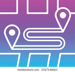 Icono de vector de ruta. Se puede usar para imprimir, móviles y aplicaciones web.