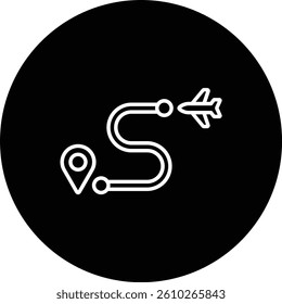 Route vector icon. Can be used for printing, mobile and web applications.