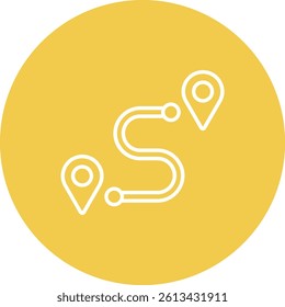 Route vector icon. Can be used for printing, mobile and web applications.