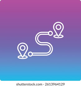 Route vector icon. Can be used for printing, mobile and web applications.
