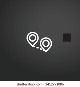 Route vector icon. Route concept stroke symbol design. Thin graphic elements vector illustration, outline pattern for your web site design, logo, UI. EPS 10.