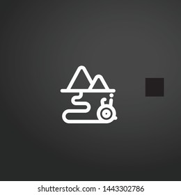 Route vector icon. Route concept stroke symbol design. Thin graphic elements vector illustration, outline pattern for your web site design, logo, UI. EPS 10.