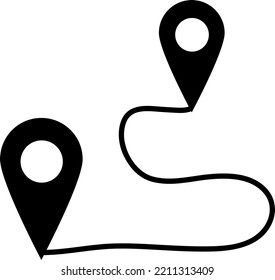 Route vector icon vector illustration on white background..eps
