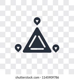 Route vector icon isolated on transparent background, Route logo concept