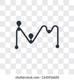 Route vector icon isolated on transparent background, Route logo concept