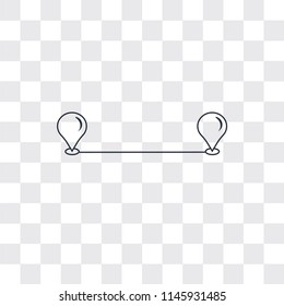 Route vector icon isolated on transparent background, Route logo concept