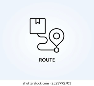 Vektorgrafik, Symbol oder Logo-Symbol für Route