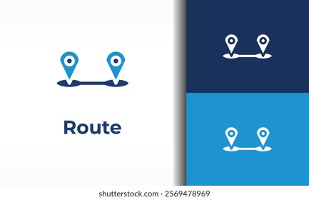 Route vector, icon or logo sign isolated symbol illustration
