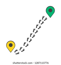 Route Vector Icon Sign Icon Vector Illustration For Personal And Commercial Use...Clean Look Trendy Icon...