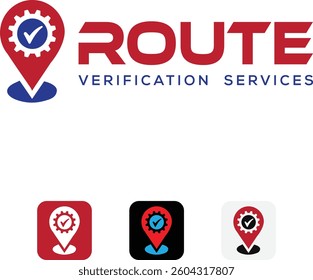 Route Verification Services Logo Route Location Sign Logo