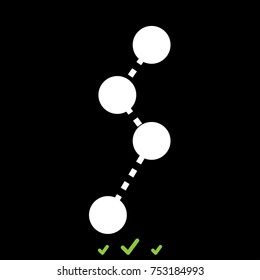 Route white icon .