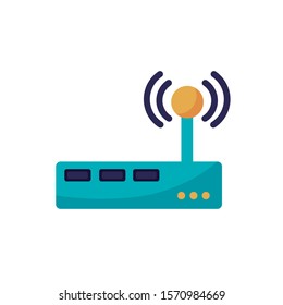 route with wifi connection signal vector illustration design
