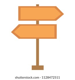 route wooden arrows signal