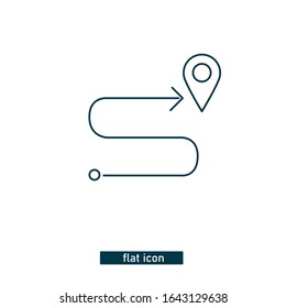 Design-Vektorillustration Route/GPS/Karte
